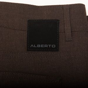 Alberto Dark Brown Tom Ceramica Comfort Fit Pants